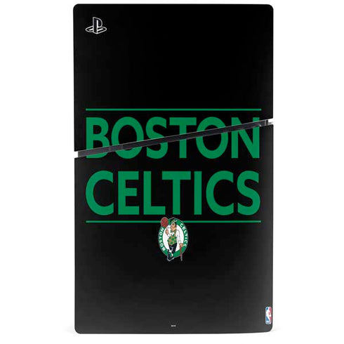 NBA Boston Celtics Standard - Black PS5 Slim Digital Edition Console Skin