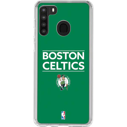 NBA Boston Celtics Standard - Green Galaxy A21 Clear Case