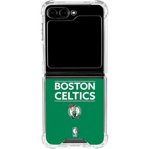 NBA Boston Celtics Standard - Green Galaxy Z Flip5 5G Clear Case