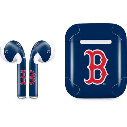 MLB Boston Red Sox - Solid Distressed Apple AirPods Skin