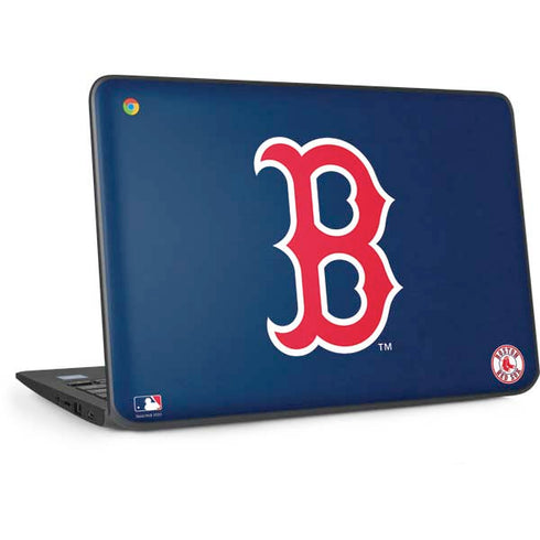 MLB Boston Red Sox - Solid Distressed HP Chromebook Skin