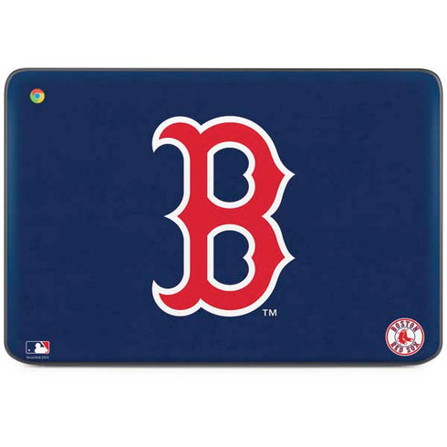 MLB Boston Red Sox - Solid Distressed HP Chromebook Skin