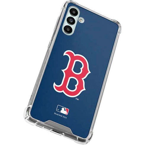 MLB Boston Red Sox - Solid Distressed Galaxy A13 5G Clear Case