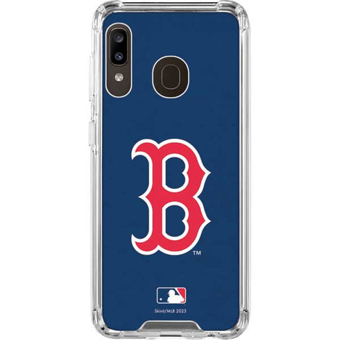 MLB Boston Red Sox - Solid Distressed Galaxy A30 Clear Case
