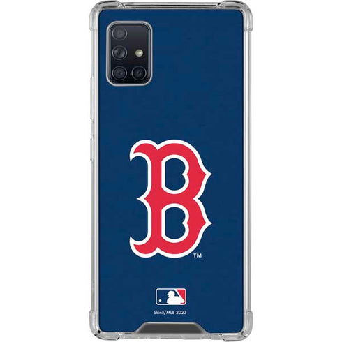 MLB Boston Red Sox - Solid Distressed Galaxy A51 5G Clear Case