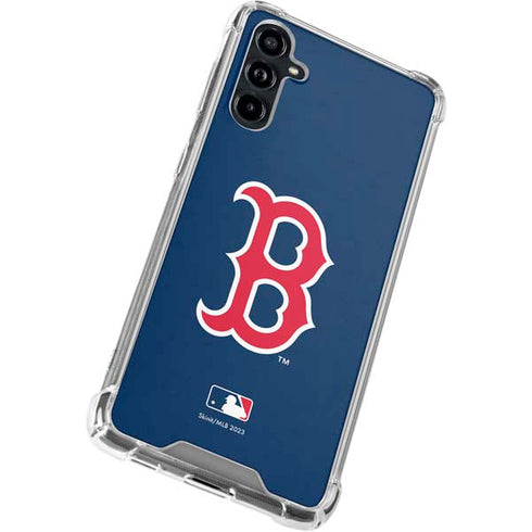 MLB Boston Red Sox - Solid Distressed Galaxy A54 5G Clear Case