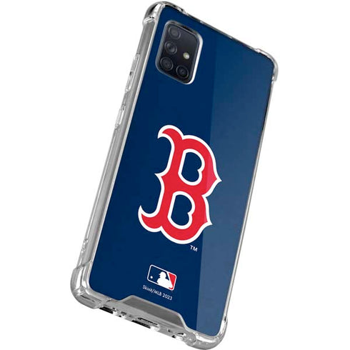 MLB Boston Red Sox - Solid Distressed Galaxy A71 5G Clear Case