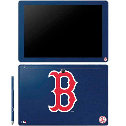MLB Boston Red Sox - Solid Distressed Galaxy Book 12in Skin