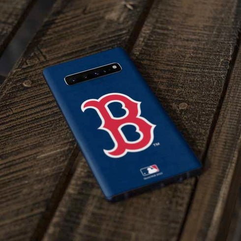 MLB Boston Red Sox - Solid Distressed Galaxy S10 Plus Skin