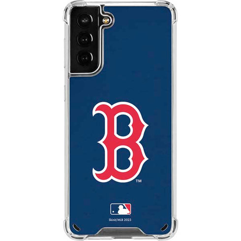 MLB Boston Red Sox - Solid Distressed Galaxy S21 Plus 5G Clear Case
