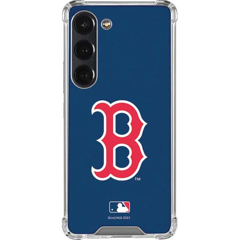 MLB Boston Red Sox - Solid Distressed Galaxy S23 Clear Case