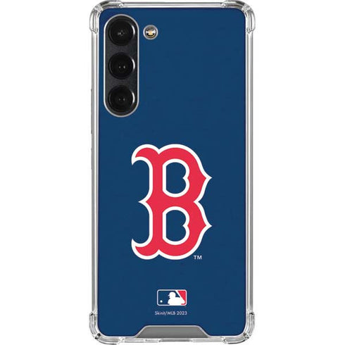 MLB Boston Red Sox - Solid Distressed Galaxy S23 Plus Clear Case