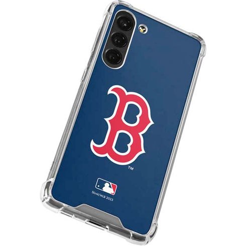 MLB Boston Red Sox - Solid Distressed Galaxy S23 Plus Clear Case
