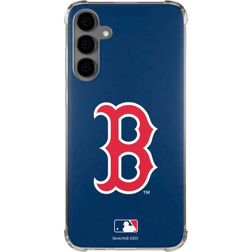 MLB Boston Red Sox - Solid Distressed Galaxy S24 Plus Clear Case