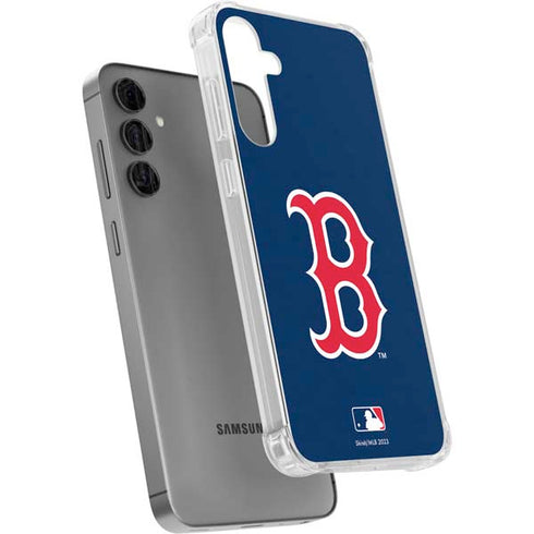 MLB Boston Red Sox - Solid Distressed Galaxy S24 Plus Clear Case