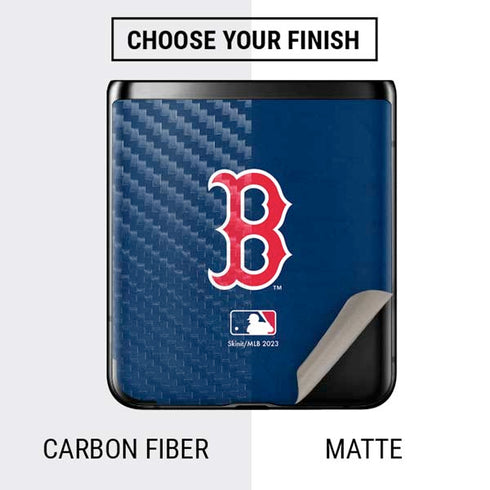 MLB Boston Red Sox - Solid Distressed Galaxy Z Flip Skin