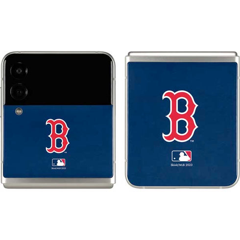 MLB Boston Red Sox - Solid Distressed Galaxy Z Flip3 5G Skin