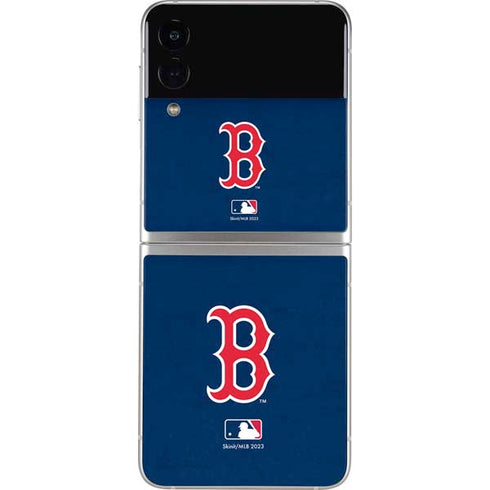 MLB Boston Red Sox - Solid Distressed Galaxy Z Flip3 5G Skin