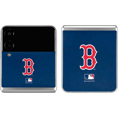 MLB Boston Red Sox - Solid Distressed Galaxy Z Flip4 5G Skin