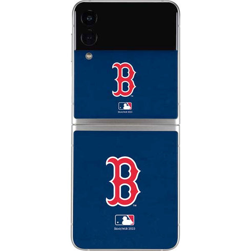 MLB Boston Red Sox - Solid Distressed Galaxy Z Flip4 5G Skin