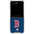 MLB Boston Red Sox - Solid Distressed Galaxy Z Flip5 5G Clear Case