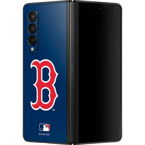 MLB Boston Red Sox - Solid Distressed Galaxy Z Fold3 5G Skin