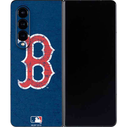 MLB Boston Red Sox - Solid Distressed Galaxy Z Fold4 5G Skin