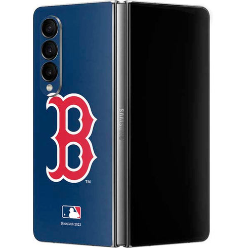 MLB Boston Red Sox - Solid Distressed Galaxy Z Fold4 5G Skin