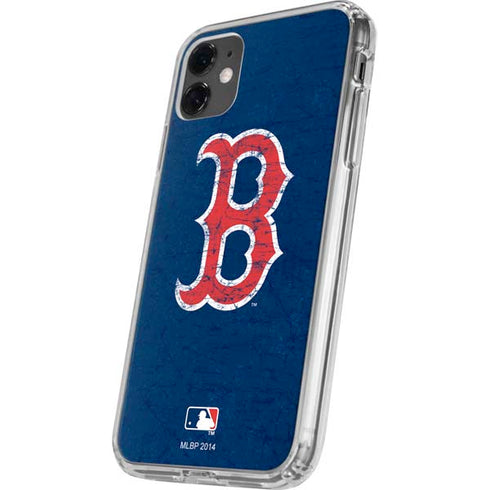 MLB Boston Red Sox - Solid Distressed iPhone 11 Clear Case