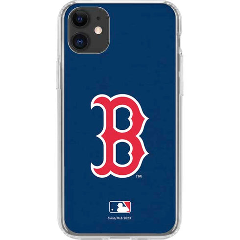 MLB Boston Red Sox - Solid Distressed iPhone 11 Clear Case