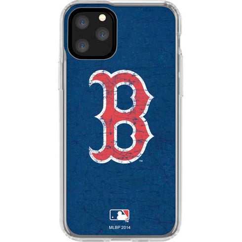 MLB Boston Red Sox - Solid Distressed iPhone 11 Pro Clear Case