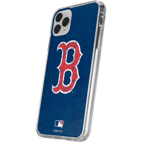 MLB Boston Red Sox - Solid Distressed iPhone 11 Pro Clear Case