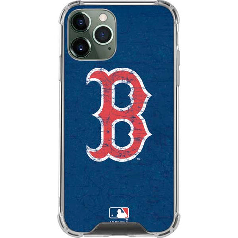 MLB Boston Red Sox - Solid Distressed iPhone 11 Pro Max Clear Case