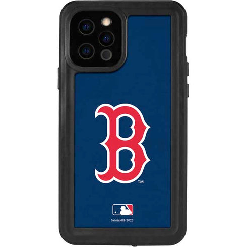 MLB Boston Red Sox - Solid Distressed iPhone 12 Pro Waterproof Case