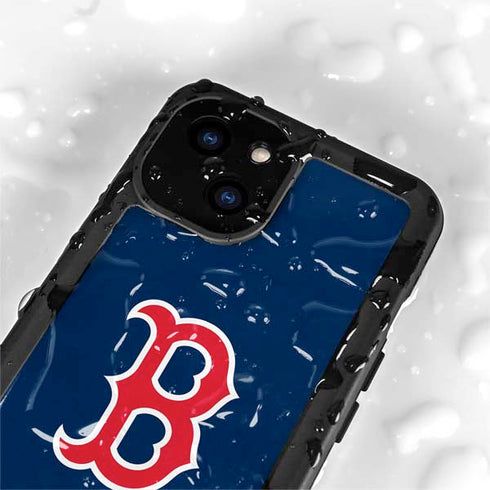 MLB Boston Red Sox - Solid Distressed iPhone 13 Mini Waterproof Case