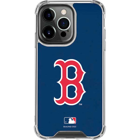 MLB Boston Red Sox - Solid Distressed iPhone 13 Pro Clear Case