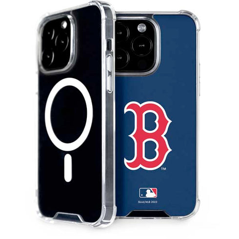 MLB Boston Red Sox - Solid Distressed iPhone 15 Pro MagSafe Case