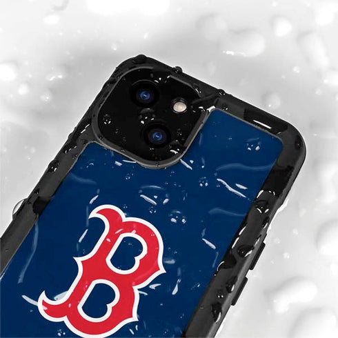 MLB Boston Red Sox - Solid Distressed iPhone 15 Waterproof Case