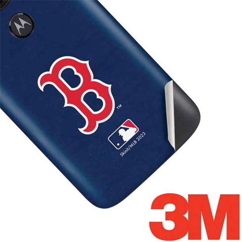 MLB Boston Red Sox - Solid Distressed Moto E5 Play Skin