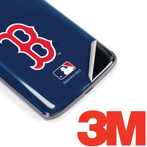 MLB Boston Red Sox - Solid Distressed Moto E5 Plus Skin