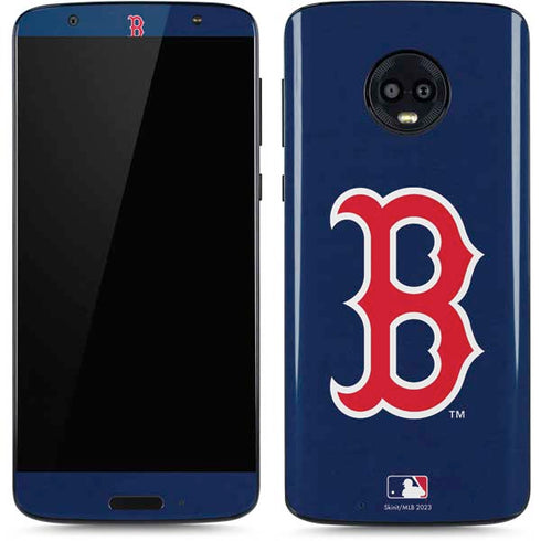 MLB Boston Red Sox - Solid Distressed Moto G6 Skin