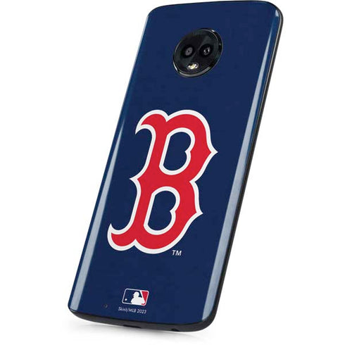 MLB Boston Red Sox - Solid Distressed Moto G6 Skin
