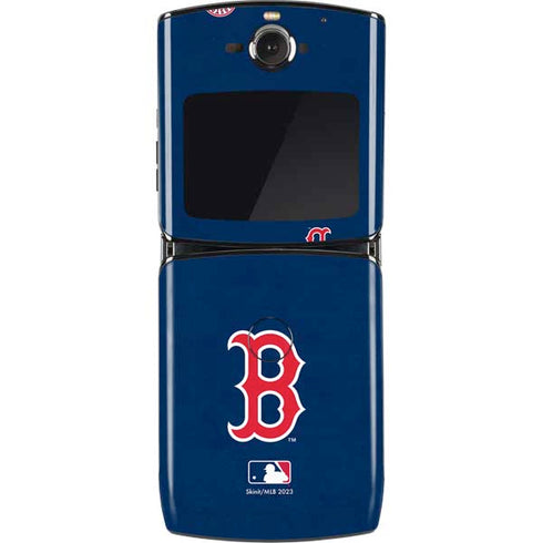 MLB Boston Red Sox - Solid Distressed Motorola RAZR Skin
