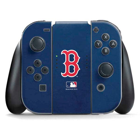 MLB Boston Red Sox - Solid Distressed Nintendo Switch (2017-2021) Joy-Con Controller Skin