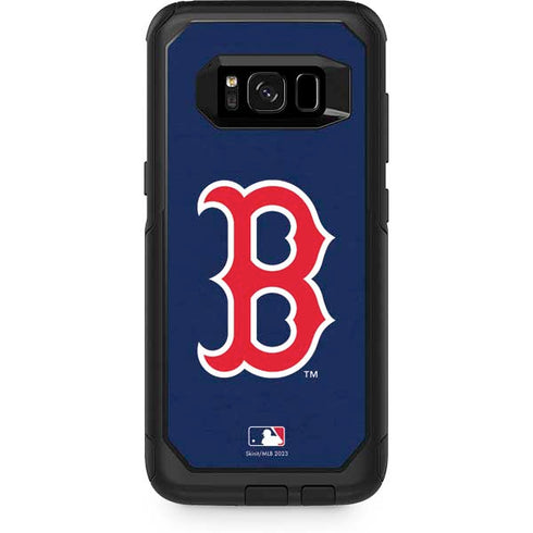 MLB Boston Red Sox - Solid Distressed Otterbox Commuter Galaxy Skin