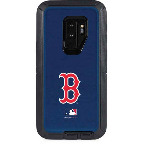 MLB Boston Red Sox - Solid Distressed Otterbox Defender Galaxy Skin