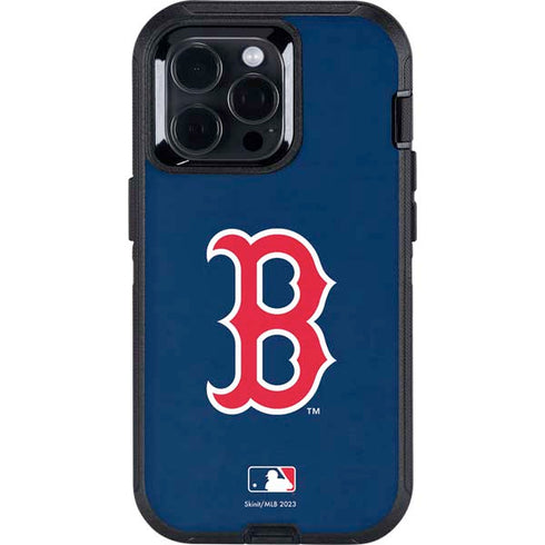 MLB Boston Red Sox - Solid Distressed Otterbox Defender iPhone Skin