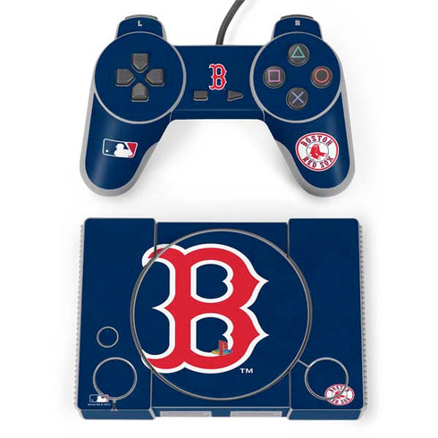MLB Boston Red Sox - Solid Distressed PlayStation Classic Bundle Skin