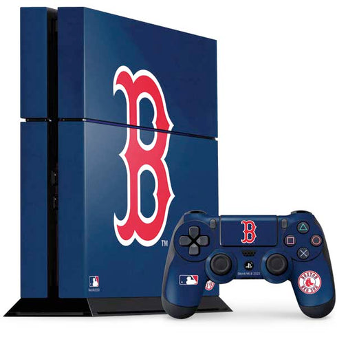 MLB Boston Red Sox - Solid Distressed PS4 Console and Controller Bundle Skin
