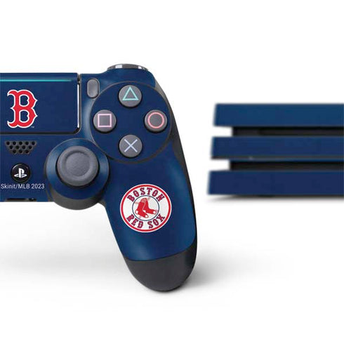 MLB Boston Red Sox - Solid Distressed PS4 Pro Bundle Skin